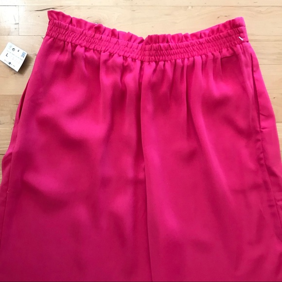 Zara | Pink Flow Trouser Capris. Size large - Picture 4 of 6
